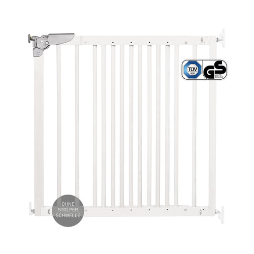 DOLLE Kinderschutzgitter Buche massiv, natur, 75,6–110,4 cm breit, Holzgitter mit Einhand-Verschluss