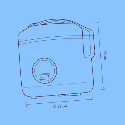 REISHUNGER Reiskocher & Dampfgarer 1.8L - Keramik Schwarz