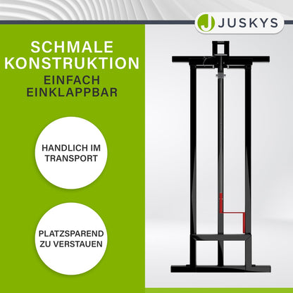 Juskys Rasentraktorheber 400 kg 45° Hebebühne – Schwarz