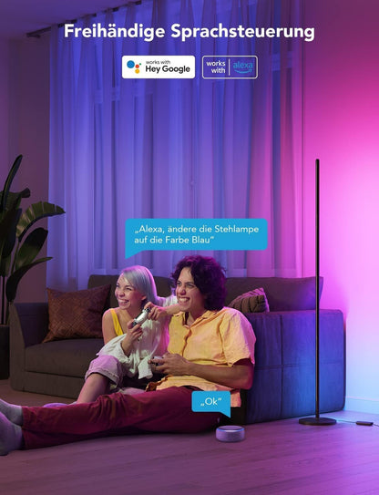 Govee RGBIC LED Stehlampe Smart WLAN Dimmbar – Schwarz