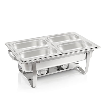 Mahlzeit Chafing Dish Profi Set Grenoble Speisewärmer - 4X Edelstahl