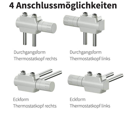 Buderus Multiblock Universal Ventilset - Eck/Durchgang mit Thermostatkopf
