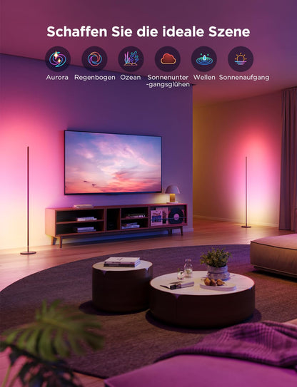 Govee Smarte RGBICW LED Stehlampe - 2er-Set Schwarz