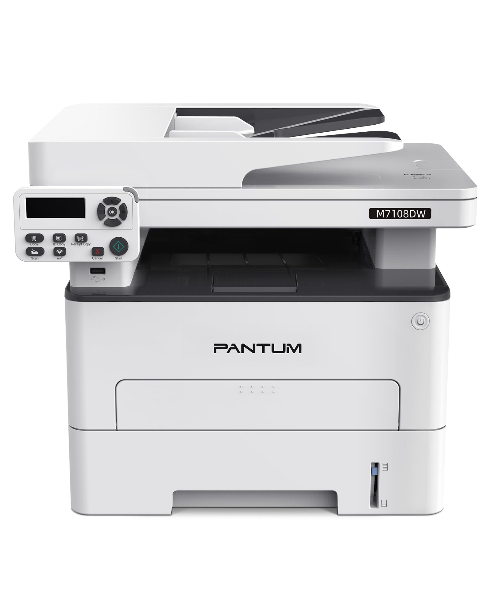 PANTUM M7108DW Multifunktionsdrucker SW WLAN Duplex, rechteckiges Gerät. Druckt, scannt, kopiert drahtlos beidseitig.