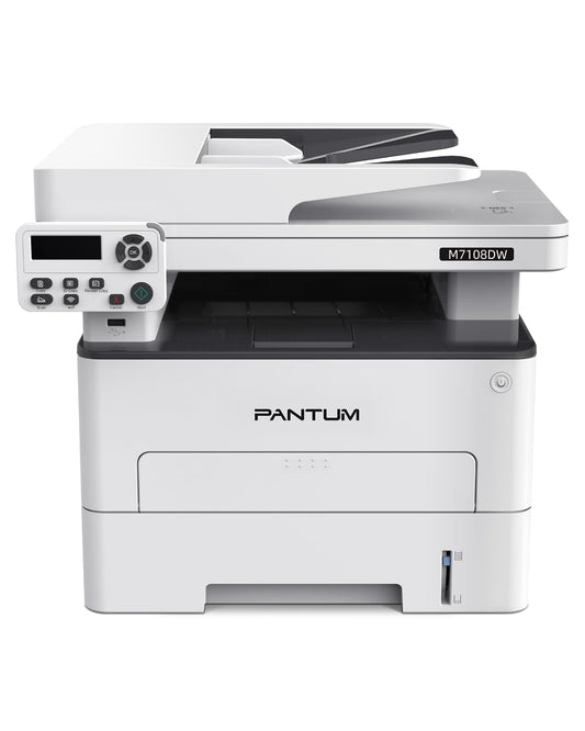 PANTUM M7108DW Multifunktionsdrucker SW WLAN Duplex, rechteckiges Gerät. Druckt, scannt, kopiert drahtlos beidseitig.