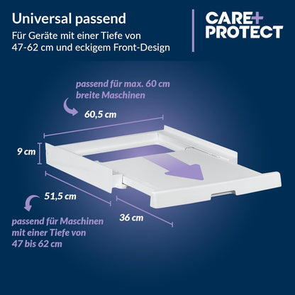 CARE+PROTECT Zwischenbaurahmen Universal Auszug 47-62cm Weiss