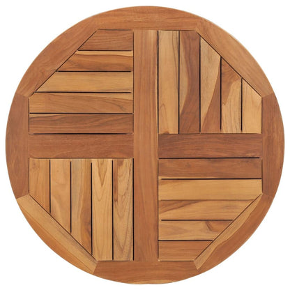 vidaXL Teak Massiv Tischplatte - Rund 70cm 2.5cm Dick