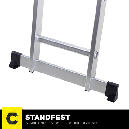 CRAFTFULL CF-104A Aluminium Multifunktionsleiter - Silber 4x5 Sprossen