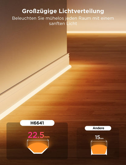 Govee Neon LED Streifen RGBIC 5M für Sockelleiste – Matter