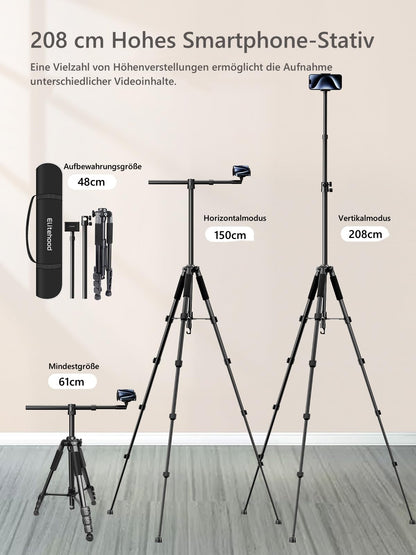 elitehood PT-10 Overhead Handy Stativ, 150 cm, 360° drehbar