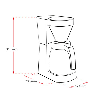 Melitta Easy Therm Kaffeemaschine - doppelte Thermokanne schwarz