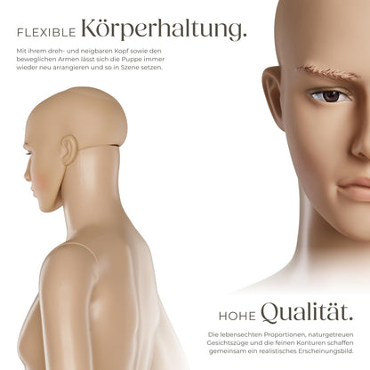 tectake® Schaufensterpuppe Herren beweglich mit Kopf