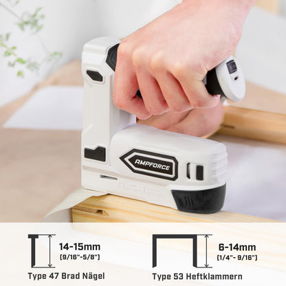 Ampforce Akku Tacker 2-in-1 ACSG-4, Heftgerät und Nagelgerät 4V