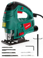 HYCHIKA Stichsäge 800W mit Laserführung und 6 Sägeblättern zum Sägen von Holz und Metall