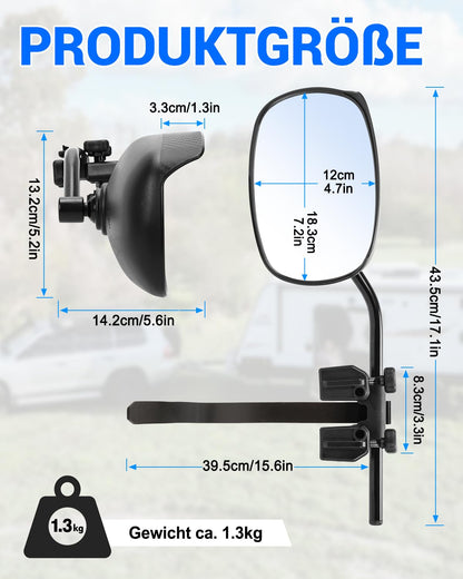 SUPAREE Wohnwagen Zusatzspiegel Konvexspiegel – Universal 2er-Set