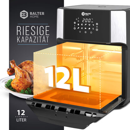 Balter Heissluftfritteuse Airfryer 12 Liter XXL HL-1200
