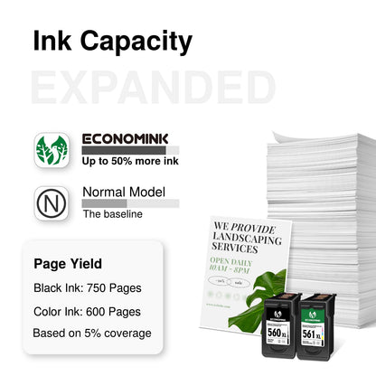 Economink 560 XL 561 XL Tintenpatronen Multipack für Canon Pixma