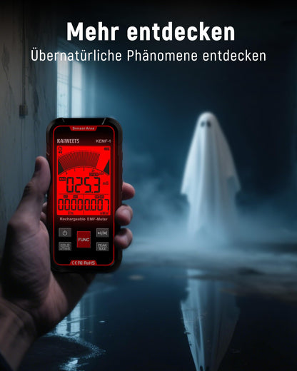 KAIWEETS EMF Messgerät KEMF-1 für EF, MF und RF mit LCD-Display
