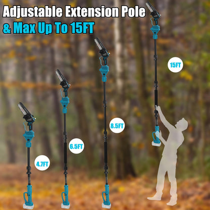 Kompatibel Makita 18V 2-in-1 Akku Kettensäge Hochentaster – Ohne Akku