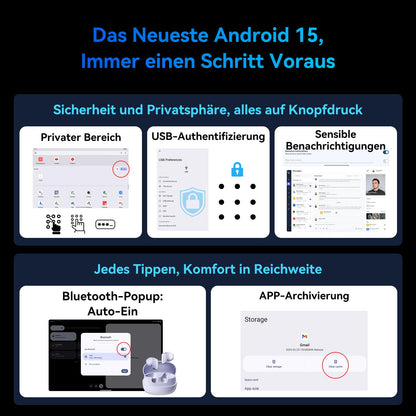 TABWEE T90 Android 15 Gaming Tablet 11 Zoll, 24GB RAM mit Tastatur