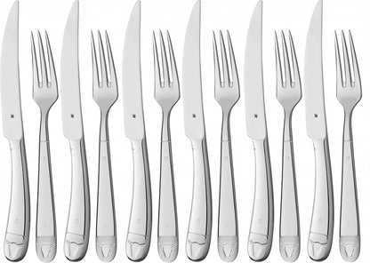 WMF Steakbesteck Set 12-teilig Cromargan – In Holzkiste