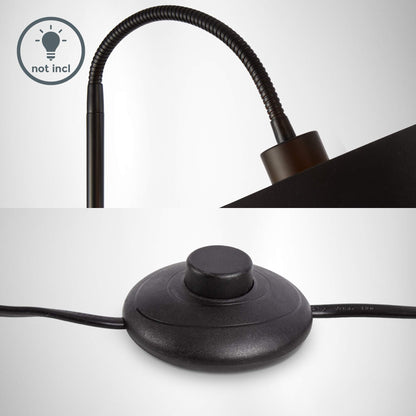 B.K.Licht Stehlampe Vintage Industrial schwenkbar – Schwarz-Gold