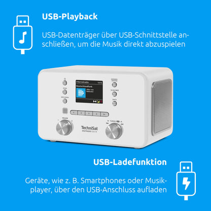 TechniSat DIGITRADIO 550 IR Stereo Internetradio DAB+ UKW weiss
