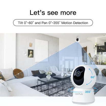 LAXIHUB Hundekamera 2K/3MP Innenkamera WLAN - 2er Set