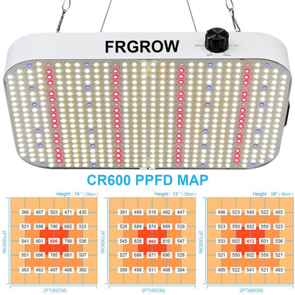 FRGROW LED Pflanzenlampe 65W dimmbar, 6000 Lumen Vollspektrum