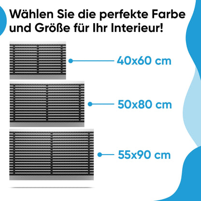 Premium Aluminium Schmutzfangmatte Bürsten - Grau 40x60 cm