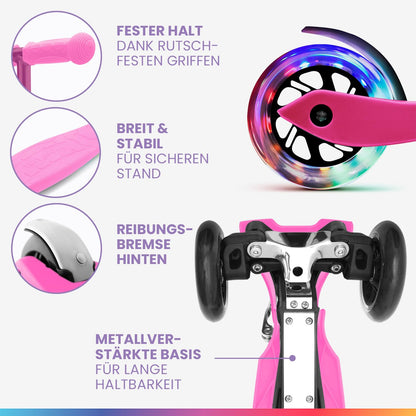 Fun Pro ONE Premium Kinderroller - LED Räder faltbar ab 3 Jahren