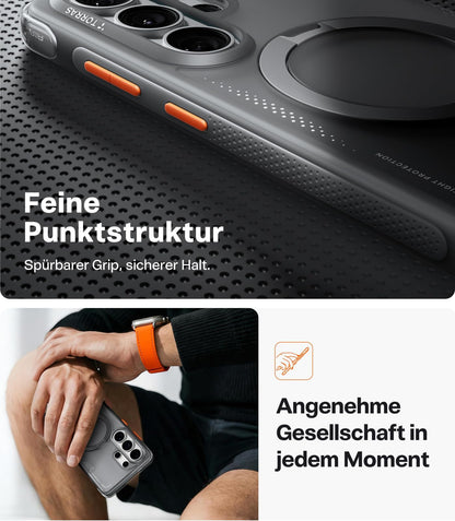 TORRAS Ostand Q3 Air Hülle für Samsung Galaxy S26 Ultra, Schwarz