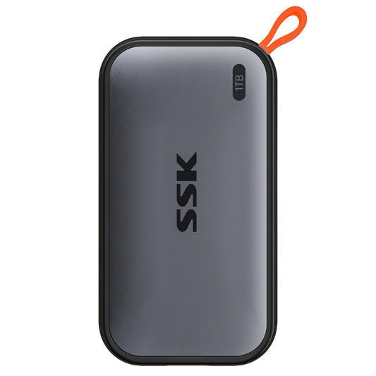 SSK Tragbare Externe NVMe SSD 1 TB - USB 3.2 Gen 2, 1050 MB/s: Kompaktes NVMe-Laufwerk für schnelle Datenübertragung.