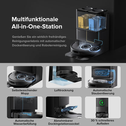 roborock QV 35A Saugroboter mit Wischfunktion und All-in-One Dock