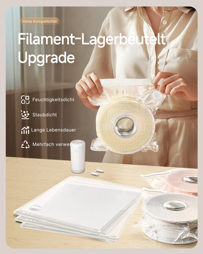 YOOPAI Vakuumbeutel Set für 3D-Drucker Filament mit Pumpe, 30 Beutel