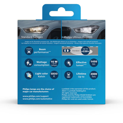 Philips Ultinon Pro6000 Standard H7-LED Lampe - Strassenzulassung