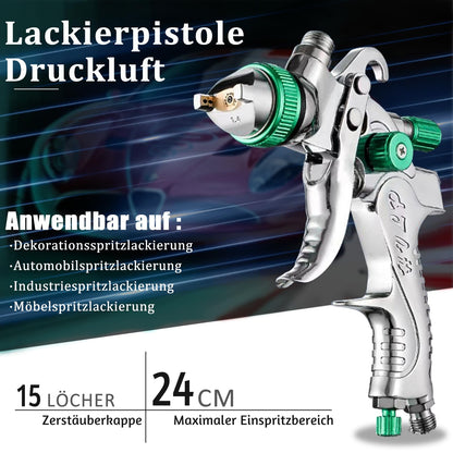 Potufa HVLP Lackierpistole Kit – 4 Düsen (1.4-2.5mm), Grün