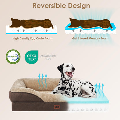 EHEYCIGA Orthopädisches Hundebett Memory Foam - Für kleine Hunde, Braun