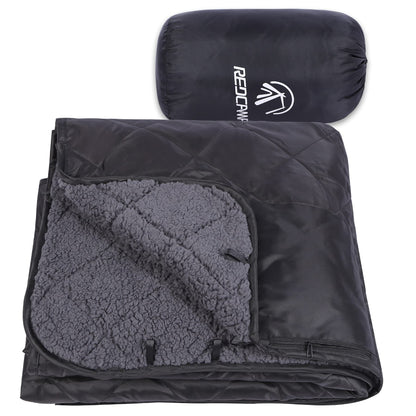 REDCAMP Campingdecke mit Sherpa-Futter, winddicht, 200 x 200 cm