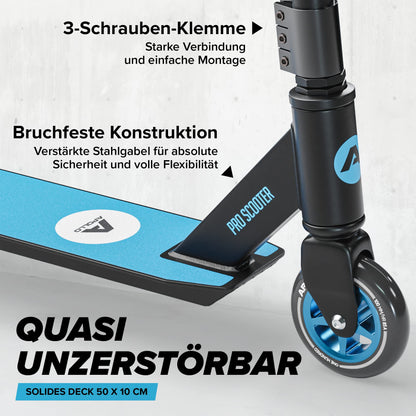 Apollo Genius Pro Stunt Scooter – Trickroller mit ABEC 9 Kugellager