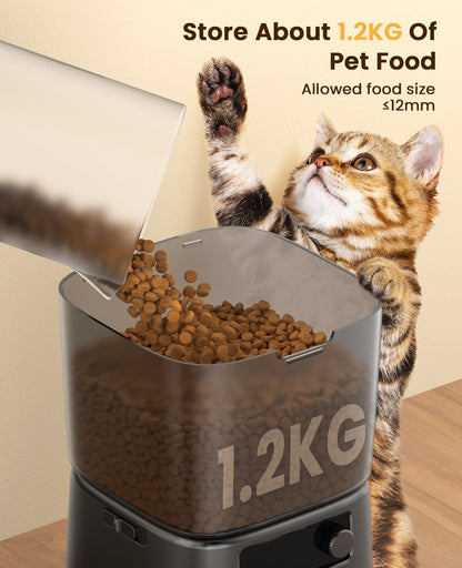 oneisall Futterautomat 3.5 L mit Timer für Katzen und Hunde