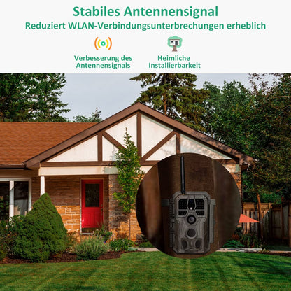 GardePro E8 Wildkamera WLAN – 64MP 1296P Video mit App