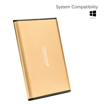 Maxone Externe Festplatte 500GB 2,5 Zoll USB 3.0 Rosegold