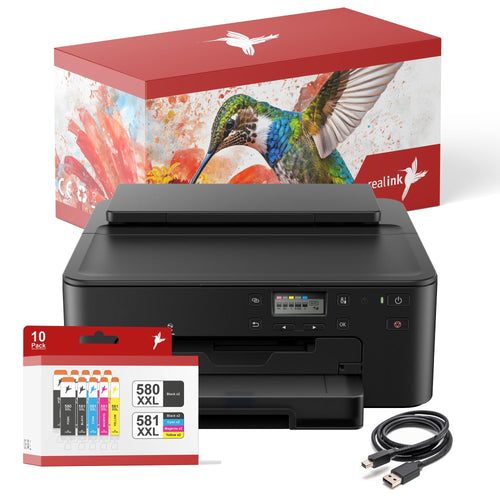realink TS705a Drucker-Bundle - inkl. 10 Tintenpatronen Set