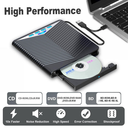 Externes Blu-ray Laufwerk USB 3.0 Typ-C – Ultra HD Recorder