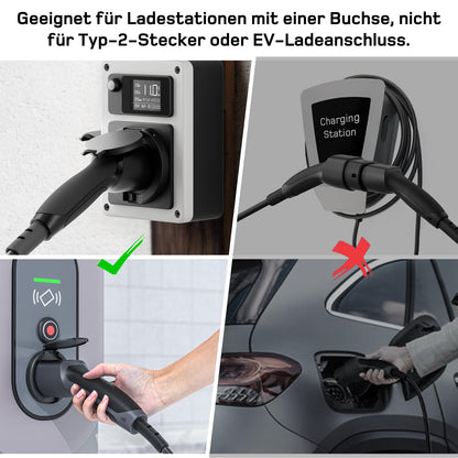 dé Ladeadapter Typ 2 auf Schuko 16A 1,5 m für E-Auto, E-Bike