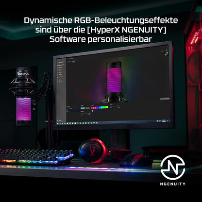 HyperX QuadCast S Mikrofon für Gaming & Streaming - Weiss