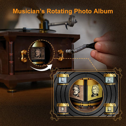 PANTASY Retro-Grammophon Bausatz – Baustein Modell-Set