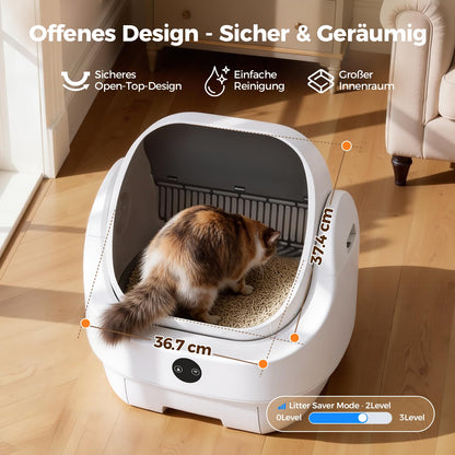 Ellenpent Katzenklo selbstreinigend offen – elektrische Katzentoilette