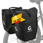 GUOOTU Gepäckträgertasche 2er Set, wasserdicht, 48 L, Schwarz mit Tragegriff und Schultergurt